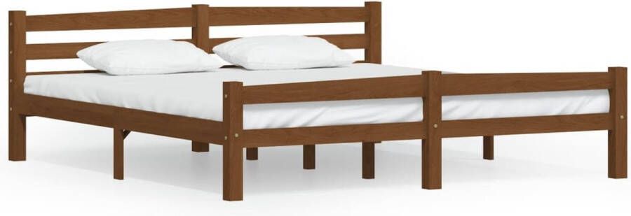 VidaXL -Bedframe-massief-grenenhout-honingbruin-180x200-cm - Foto 3