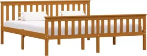 VidaXL Bedframe massief grenenhout honingbruin 180x200 cm