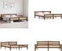 VidaXL Bedframe massief grenenhout honingbruin 180x200 cm Bedframe Bed Frame Bed Frames - Thumbnail 2