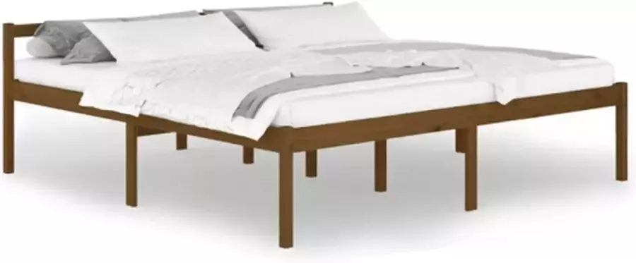 VidaXL -Seniorenbed-massief-grenenhout-honingbruin-200x200-cm - Foto 6
