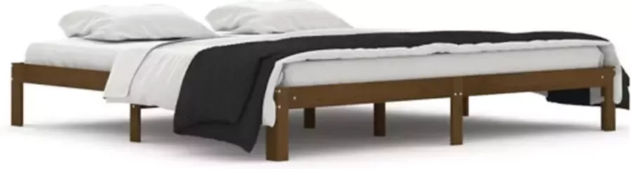 VidaXL -Bedframe-massief-grenenhout-honingbruin-200x200-cm - Foto 3