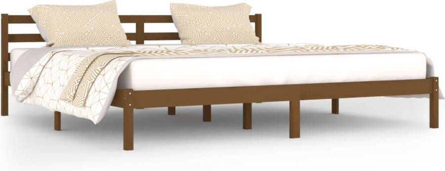 VidaXL -Bedframe-massief-grenenhout-honingbruin-200x200-cm - Foto 2