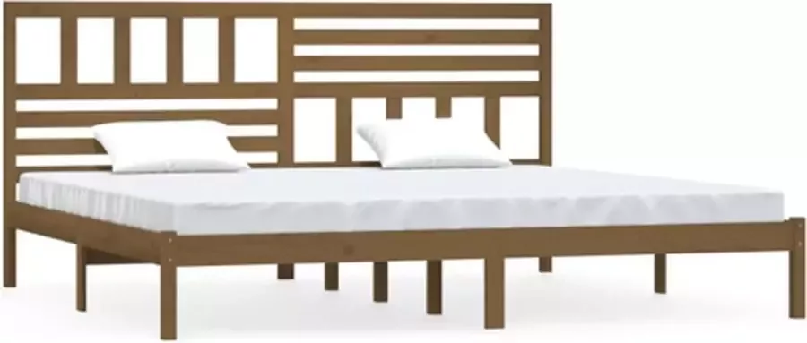 VidaXL -Bedframe-massief-grenenhout-honingbruin-200x200-cm - Foto 4