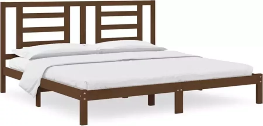 VidaXL -Bedframe-massief-grenenhout-honingbruin-200x200-cm - Foto 14