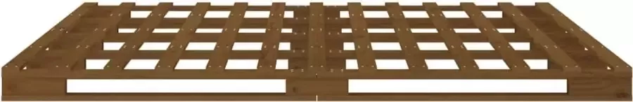 VidaXL Palletbed massief grenenhout honingbruin 200x200 cm - Foto 2