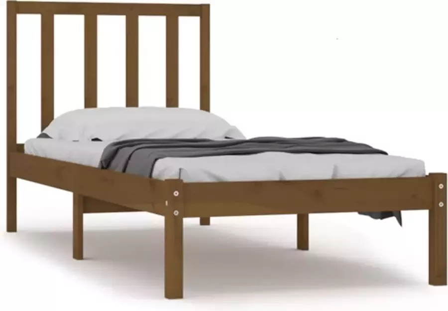 VidaXL -Bedframe-massief-grenenhout-honingbruin-90x190-cm-3FT-Single - Foto 3