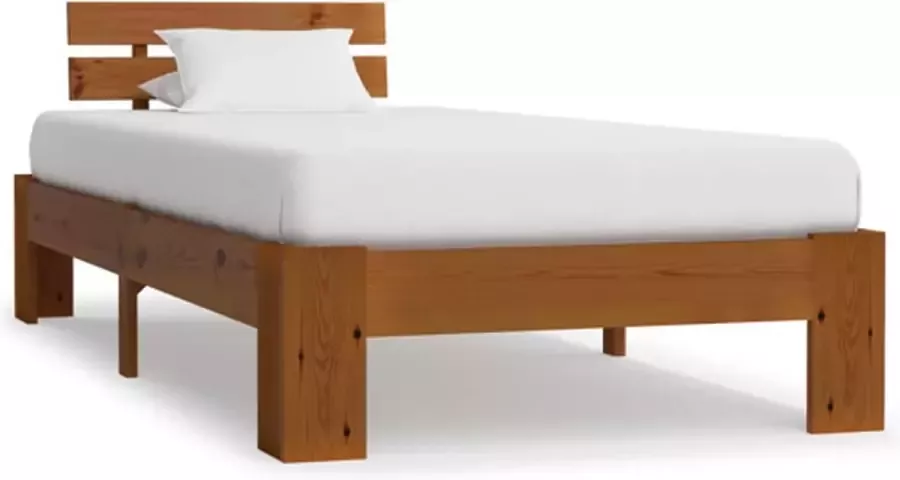 VidaXL -Bedframe-massief-grenenhout-honingbruin-90x200-cm - Foto 2