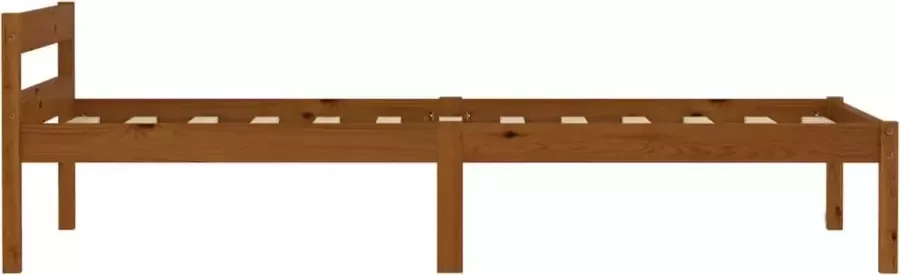 VidaXL -Bedframe-massief-grenenhout-honingbruin-90x200-cm - Foto 1