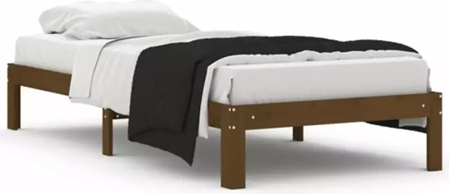 VidaXL -Bedframe-massief-grenenhout-honingbruin-90x200-cm - Foto 2