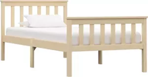 VidaXL Bedframe massief grenenhout lichthoutkleurig 90x200 cm