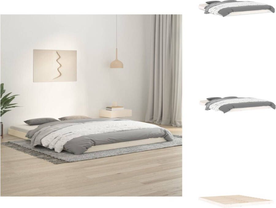 VidaXL Bedframe Massief Grenenhout Moderne Slaapkamer 160 x 200 cm Bed