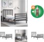 VidaXL Bedframe Massief grenenhout Multiplex lattenbodem Grijs 205.5 x 95.5 x 100 cm Geen matras inbegrepen Montage vereist Bed Inclusief Houtreiniger en verfrisser - Thumbnail 17