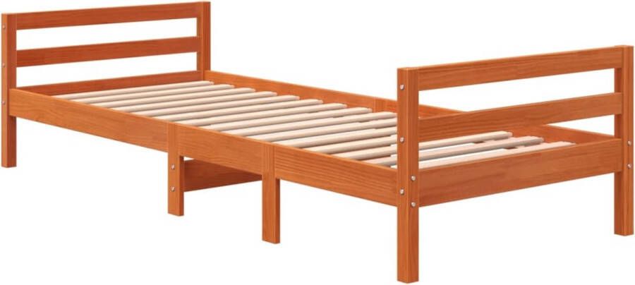 VidaXL Bedframe zonder matras massief grenenhout wasbruin 80x200 cm - Foto 4
