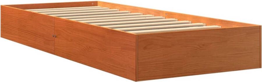 VidaXL Bedframe zonder matras massief grenenhout wasbruin 90x190 cm - Foto 4