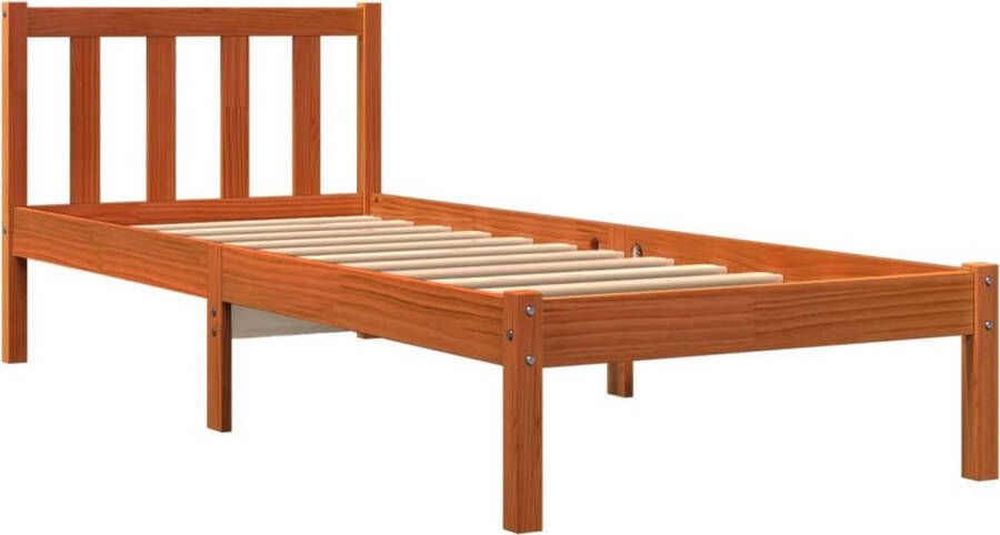 VidaXL Bedframe zonder matras massief grenenhout wasbruin 90x190 cm - Foto 4