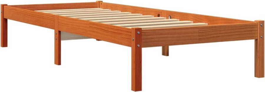 VidaXL Bedframe zonder matras massief grenenhout wasbruin 90x190 cm - Foto 4