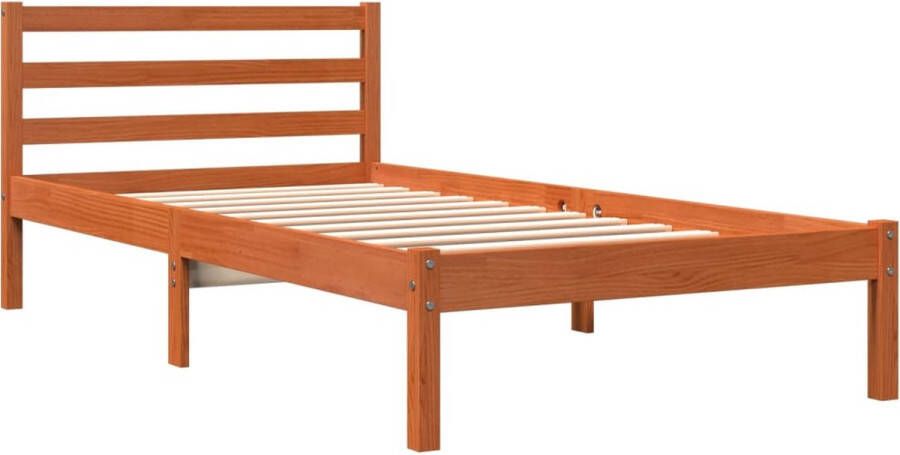 VidaXL Bedframe zonder matras massief grenenhout wasbruin 90x190 cm - Foto 4