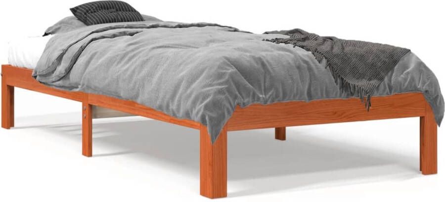 VidaXL Bedframe zonder matras massief grenenhout wasbruin 90x190 cm - Foto 2