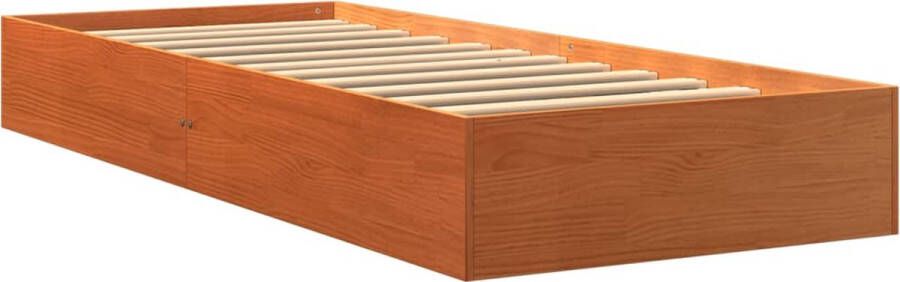 VidaXL Bedframe zonder matras massief grenenhout wasbruin 90x200 cm - Foto 4