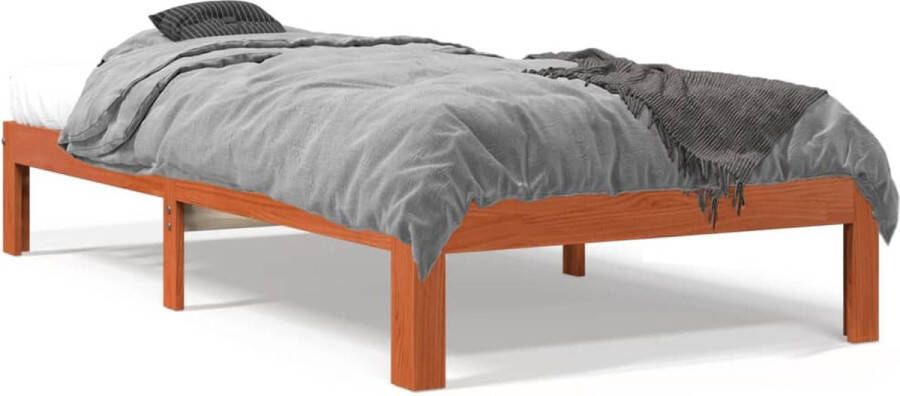 VidaXL Bedframe zonder matras massief grenenhout wasbruin 90x200 cm - Foto 2