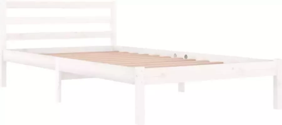 VidaXL -Bedframe-massief-grenenhout-wit-100x200-cm - Foto 3