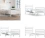 VidaXL Bedframe massief grenenhout wit 100x200 cm Bedframe Bedframes Eenpersoonsbed Bed - Thumbnail 2