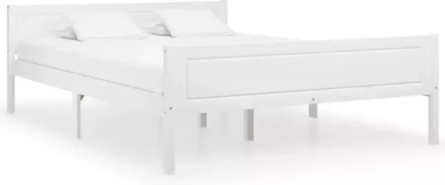 VidaXL -Bedframe-massief-grenenhout-wit-120x200-cm - Foto 2