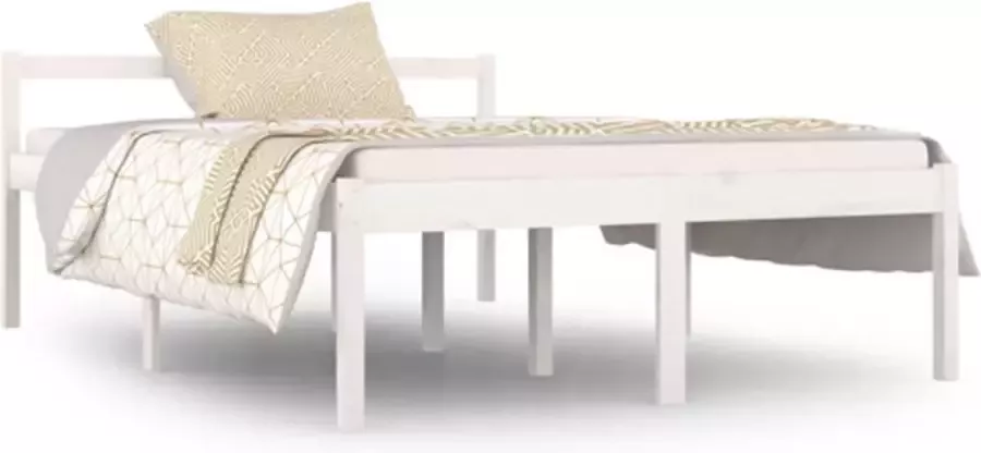 VidaXL -Seniorenbed-massief-grenenhout-wit-140x190-cm - Foto 4