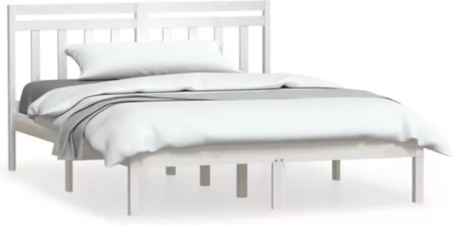 VidaXL -Bedframe-massief-grenenhout-wit-140x200-cm - Foto 11