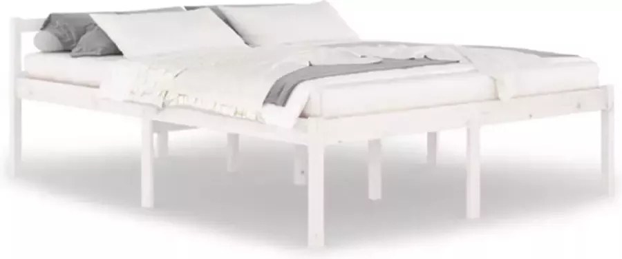 VidaXL -Seniorenbed-massief-grenenhout-wit-160x200-cm - Foto 5