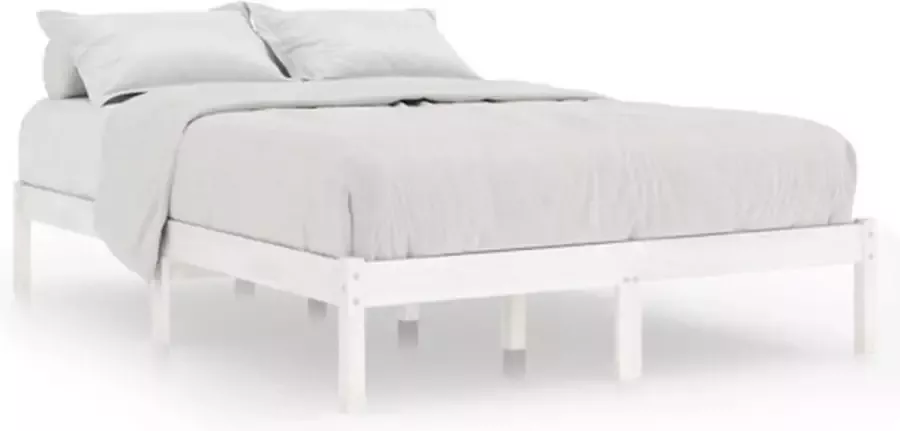 VidaXL -Bedframe-massief-grenenhout-wit-160x200-cm - Foto 2