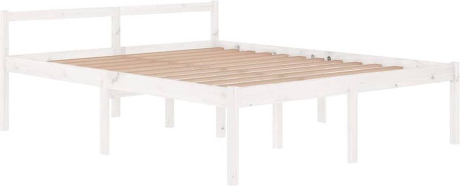 VidaXL -Seniorenbed-massief-grenenhout-wit-160x200-cm - Foto 4