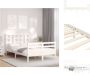 VidaXL Bedframe Massief Grenenhout Wit 195.5 x 125.5 x 100 cm Multiplex lattenbodem Bed - Thumbnail 1