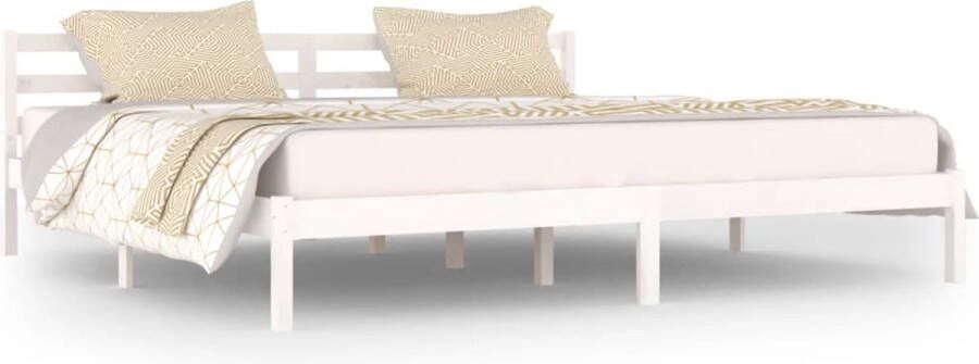 VidaXL -Bedframe-massief-grenenhout-wit-200x200-cm - Foto 2