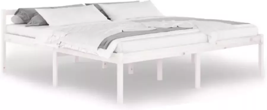 VidaXL -Seniorenbed-massief-grenenhout-wit-200x200-cm - Foto 4