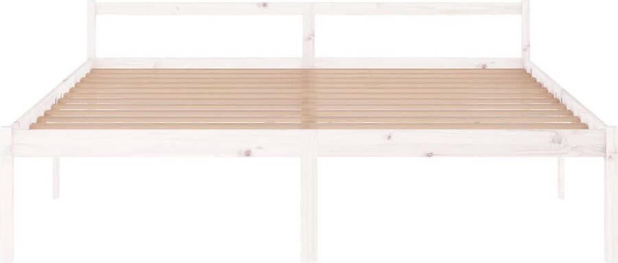 VidaXL -Seniorenbed-massief-grenenhout-wit-200x200-cm - Foto 3