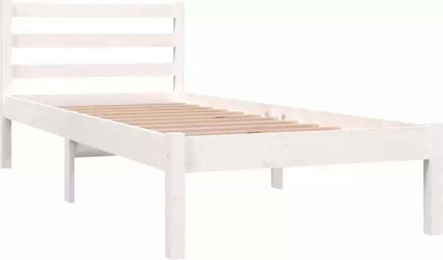VidaXL -Bedframe-massief-grenenhout-wit-75x190-cm-2FT6-Small-Single - Foto 4