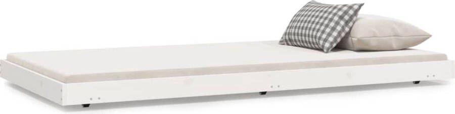 VidaXL Bedframe zonder matras massief grenenhout wit 80x200 cm