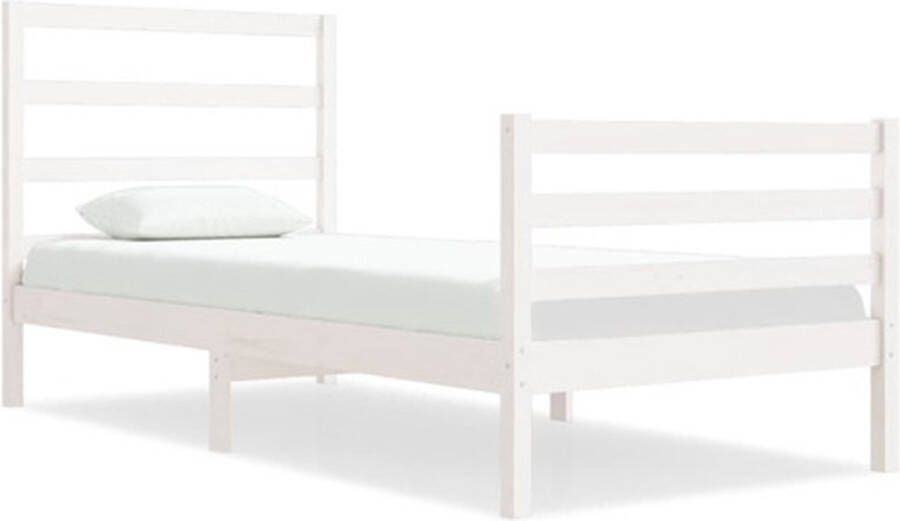 VidaXL -Bedframe-massief-grenenhout-wit-90x190-cm-3FT-Single - Foto 6