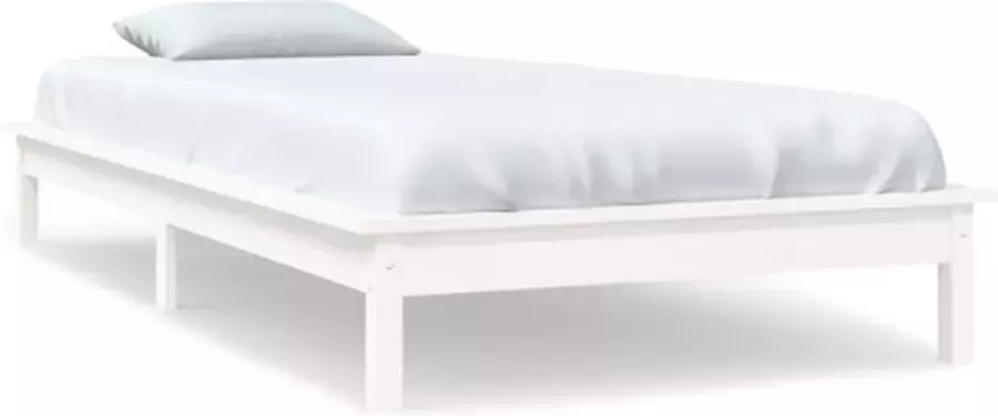 VidaXL -Bedframe-massief-grenenhout-wit-90x190-cm-3FT-Single - Foto 12