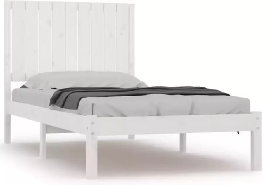VIDAXL Bedframe zonder matras massief grenenhout wit 90x190 cm - Foto 6