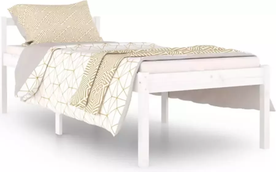 VidaXL -Seniorenbed-massief-grenenhout-wit-90x200-cm - Foto 5