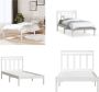 VidaXL Bedframe massief grenenhout wit 90x200 cm Bedframe Bedframes Eenpersoonsbed Bed - Thumbnail 5