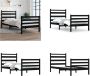 VidaXL Bedframe massief grenenhout zwart 100x200 cm Bedframe Bedframes Eenpersoonsbed Bed - Thumbnail 2