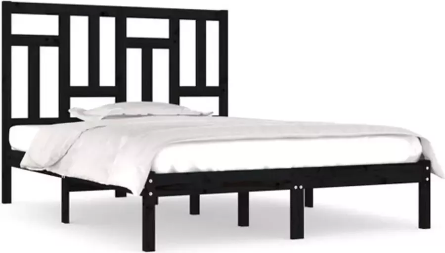 VidaXL -Bedframe-massief-grenenhout-zwart-120x200-cm - Foto 5