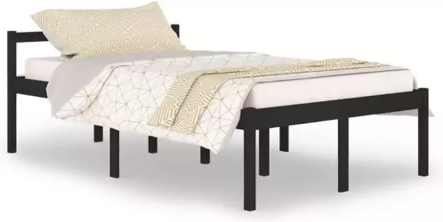 VidaXL -Seniorenbed-massief-grenenhout-zwart-120x200-cm - Foto 3