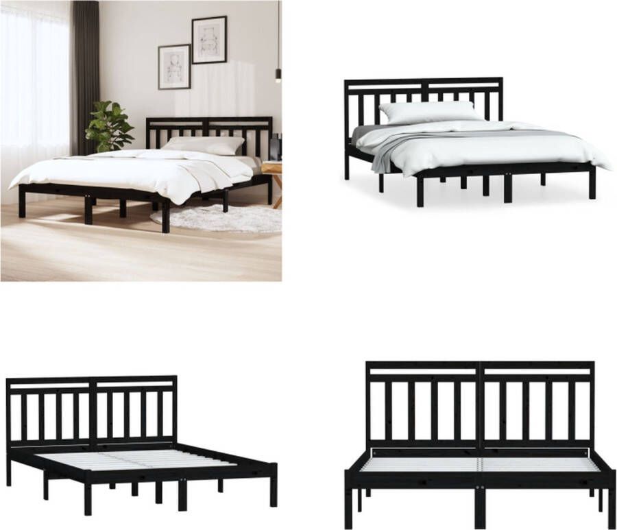 VidaXL Boxspringframe Donkerblauw 203 x 200 x 35 cm Stof (100% polyester) multiplex bewerkt hout Bed Inclusief Reiniger