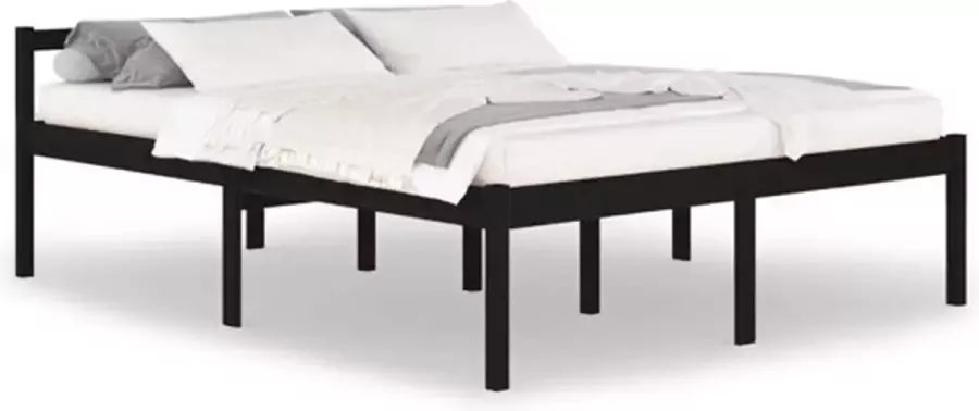 VidaXL -Seniorenbed-massief-grenenhout-zwart-160x200-cm - Foto 3