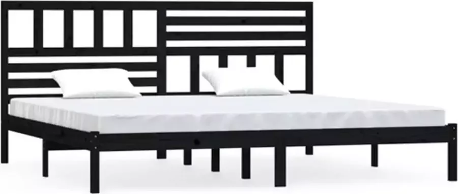 VidaXL -Bedframe-massief-grenenhout-zwart-180x200-cm-6FT-Super-King - Foto 3