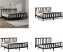 VidaXL Bedframe massief grenenhout zwart 180x200 cm 6FT Super King Bedframe Bedframes Bed Bedbodem - Thumbnail 3